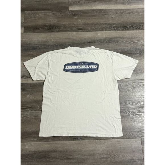 Vintage 90s Quiksilver Double Sided Center Logo Shirt Y2K Surfwear - Men’s XL - Picture 1 of 10